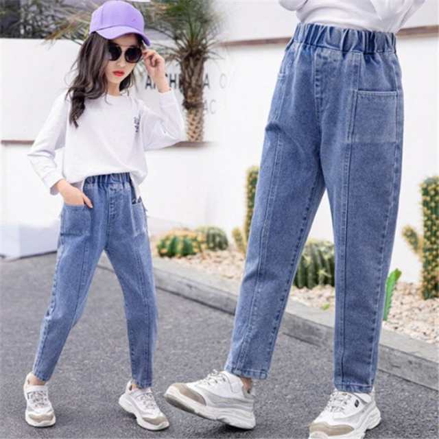 キッズ 女の子 ボトムス ジーンズ ファッション ロングパンツ 韓国子供服 カジュアル デニムパンツ 無地 ゆったり 通学 普段着110 160cmの通販はau Pay マーケット 華麗商店