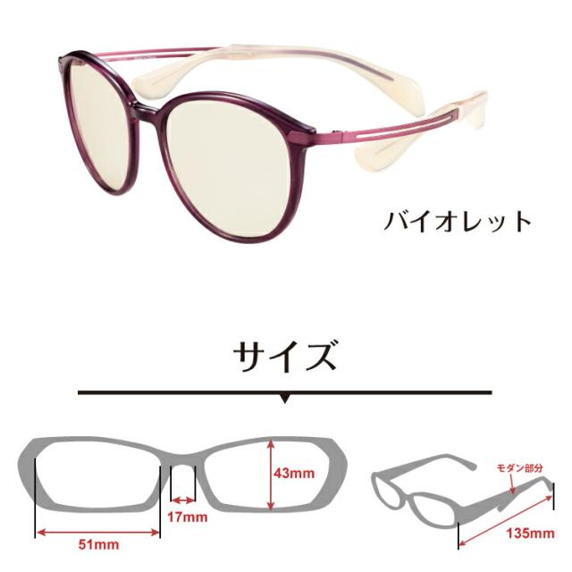 黒眼鏡 Choco Sun ちょこサン FG24513 CHARMANT シャルマン 鼻あてなし 鼻パッティングなし 豆の町 UVはね除ける 紫外線はね除ける ブルーライトカット チョコサン 専用入れもの付き添い人 レディース 御上さん 差し上げ物 差し上げ物