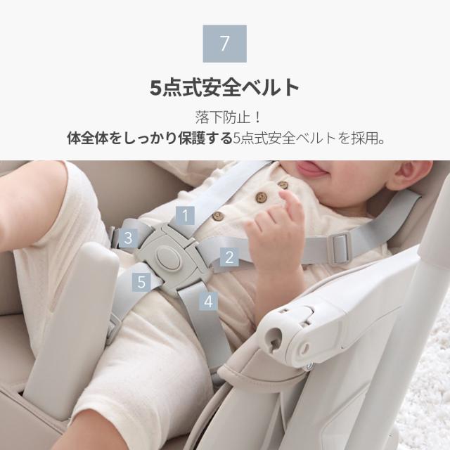 スモルビ ハイ＆ロー のびのびベビーチェア ハイチェア 折りたたみ