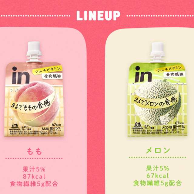 森永製菓 inゼリー（インゼリー）フルーツ食感 150g（もも・メロン