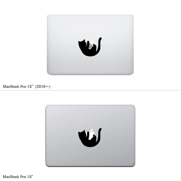 Macbookステッカー スキンシール 黒猫 Blackcat 3の通販はau Pay