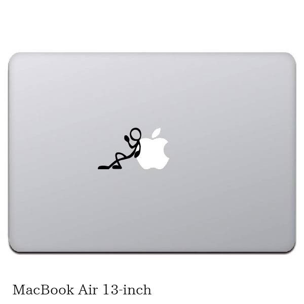 Macbookステッカー スキンシール 棒人間 ひとやすみ Stickman Chill