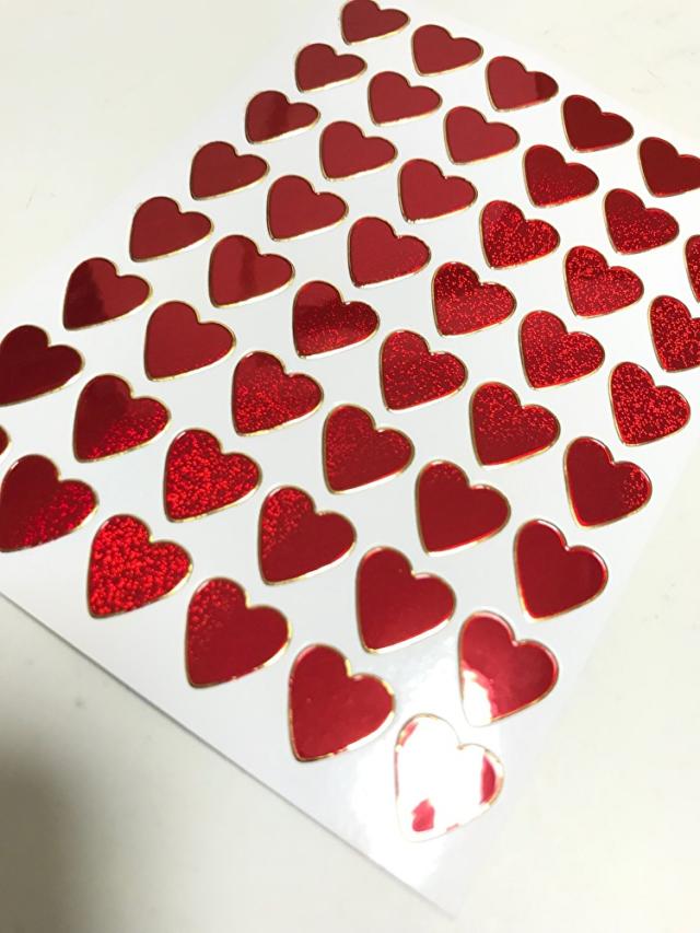 防水 ラメ加工 ハート ステッカー セット Heart スマホ 手帳 タブレット 文房具 ごほうび 業務用 宿題 予定表 カレンダー ギフト レターの通販はau Pay マーケット My Stock