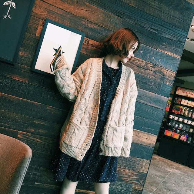 レディース ニットカーディガン Vネック 長袖 秋服 アウター ポケット付き ゆるシルエット 春秋 カジュアル オシャレの通販はau Pay マーケット Brutal Beauty ブルータルビューティ