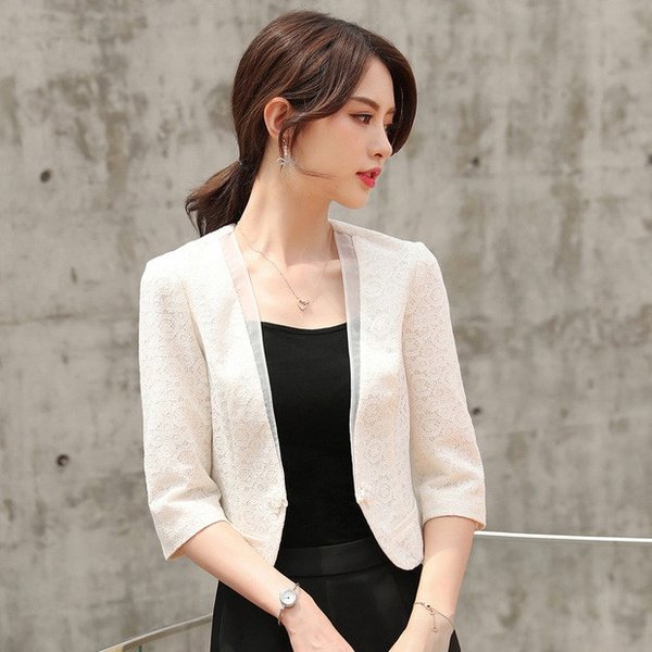 カーディガン レディース 秋 レースカーディガン 七分袖 スーツアウター ショートカーディガン Vネックアウター の通販はau Pay マーケット Brutal Beauty ブルータルビューティ