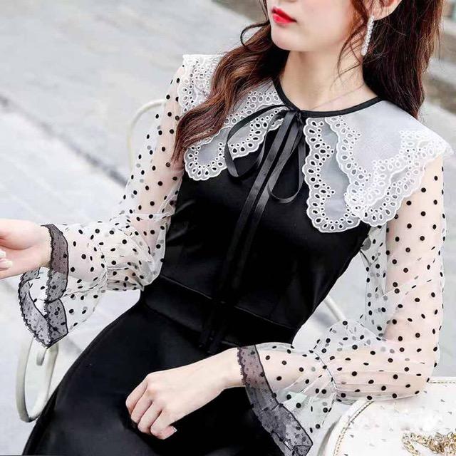 新作 春 ワンピース パーティー 結婚式 二次会 お呼ばれ 食事会 同窓会 デート 襟付き ドット 水玉 レース ガーリー フェミニン 可愛い系の通販はau Pay マーケット Brutal Beauty ブルータルビューティ