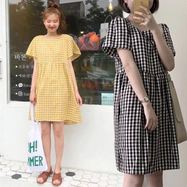 ワンピース ガーリー レディース 大人可愛い 可愛い シンプル フェミニン 膝丈 チェック清楚 ゆったり の通販はau Pay マーケット Brutal Beauty ブルータルビューティ