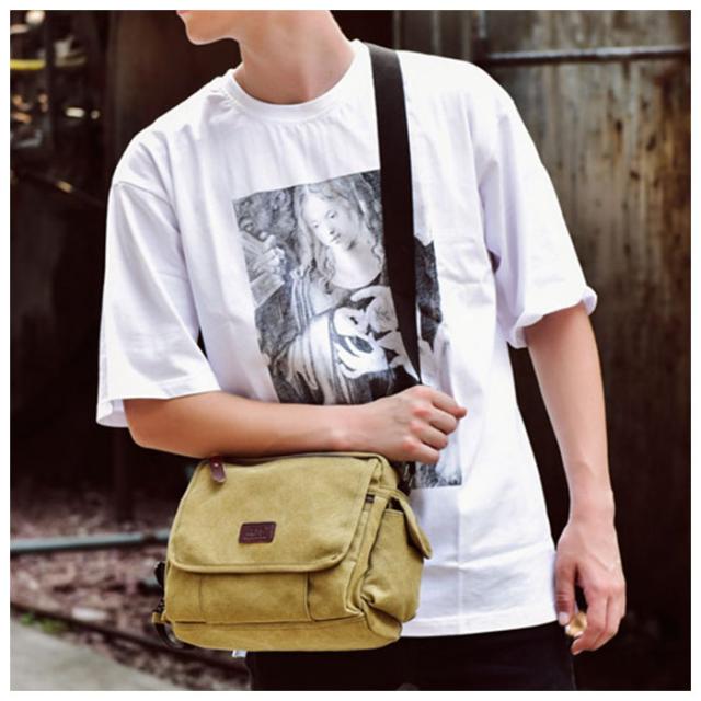 ショルダーバッグ メンズ ワンショルダー キャンパス 斜めがけ 肩掛け ヴィンテージ風 大きいサイズ 大容量 バックル ビジネル 通学 通勤 おしゃれ ワンショルダー シンプル メッセンジャーバッグ メンズ キャンバス地