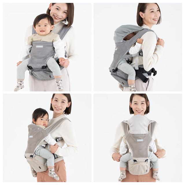 ヒップシート 抱っこ紐 通販 napnap ナップナップ 抱っこひも ベビーキャリア ウエストバッグ バッグ バック たためる ショルダー 折りたためる Tran ダブルショルダー 出産祝い ベビー用品 ベビーグッズ 赤ちゃん用品 おしゃれ 出産準備_3