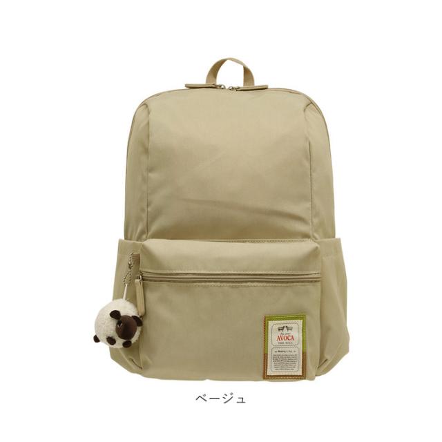 レディース リュック おしゃれ 軽い ナイロン 大人 通販 リュックサック バックパック デイパック 通勤 通学 軽量 A4 ブランド AVOCA アヴォカ AC-001 シンプル 無地 ロゴ かわいい 可愛い 裏地 チェック 羊 ひつじ レディースバッグ_16