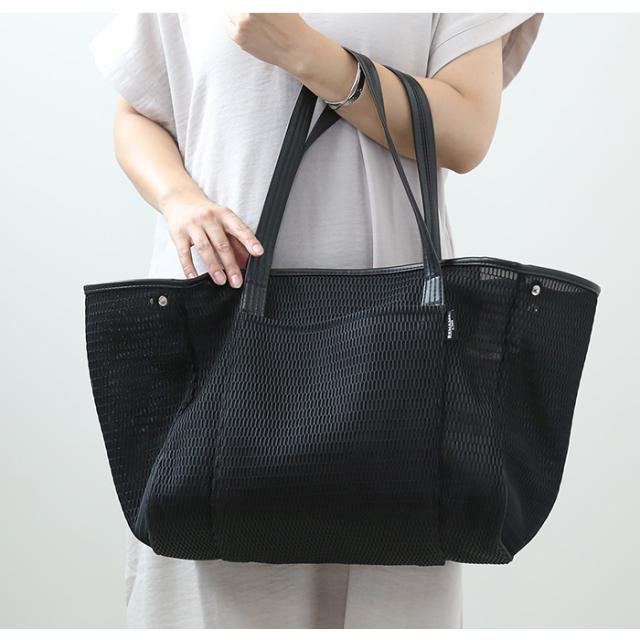 q bag メッシュトートバッグ ブラック マザーズバック 大容量 楽天市場
