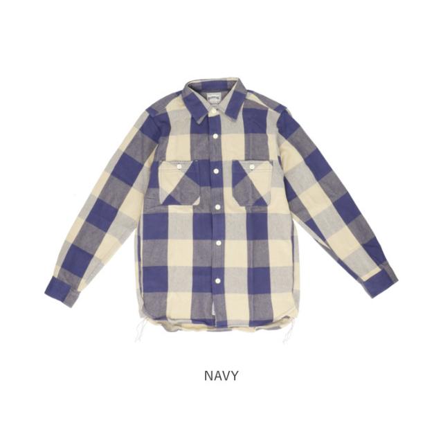 専用です。 ヒューストン ネルシャツ チェック Mサイズ houston 青×黒 Houston