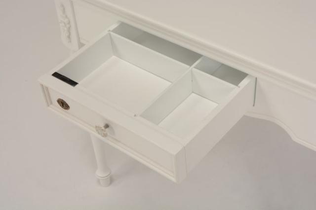 センターテーブル 白 通販 RT-1670 ハンプトンIIシリーズ テーブル 机 引き出し付き 鍵付き ろくろ脚 木製 マホガニー おしゃれ 可愛い 大人可愛い ホワイト 幅80×奥行50×高さ74cm アンティーク風 モダン クラシック 家具 インテリア