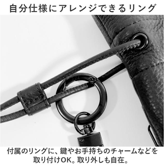 waku ワク 巾着 ショルダーバッグ WK-0030 通販 巾着ショルダー きんちゃく ショルダーバック ショルダー 斜めかけ 肩掛け 斜めかけバッグ 肩掛けバッグ 斜めかけバック ファスナー 革 レザー 本革 小さめ ミニ 無地 上品 きれいめ シンプルの通販は