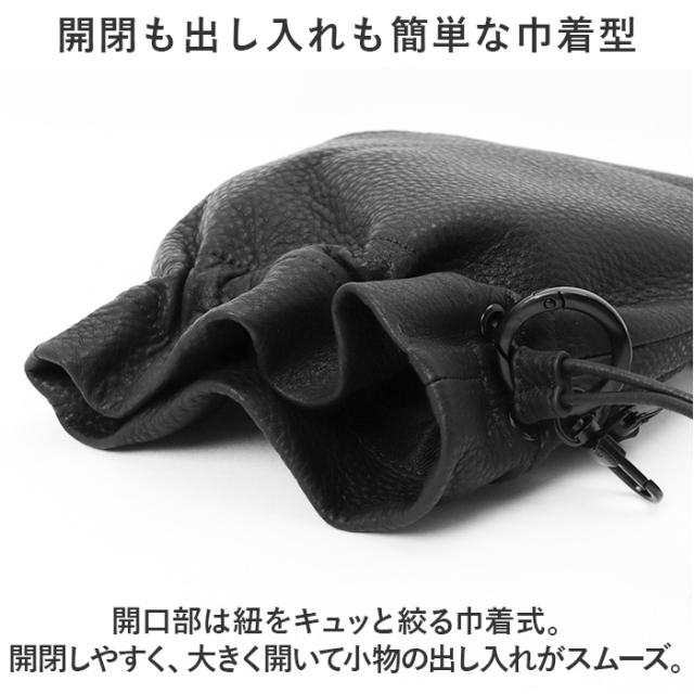 waku ワク 巾着 ショルダーバッグ WK-0030 通販 巾着ショルダー きんちゃく ショルダーバック ショルダー 斜めかけ 肩掛け 斜めかけバッグ 肩掛けバッグ 斜めかけバック ファスナー 革 レザー 本革 小さめ ミニ 無地 上品 きれいめ シンプルの通販は