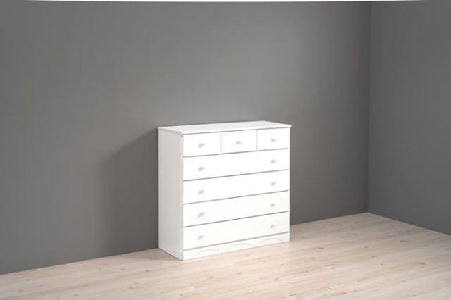 チェスト 完成品 白 通販 MCH-6893WH ホワイト 引き出し 7杯 5段 幅87cm キャビネット 収納 箪笥 タンス 大容量 木製 桐製 おしゃれ シンプル ナチュラル 幅87×奥行37(取っ手2cmを含む)×高さ85cm 収納家具 インテリア_11