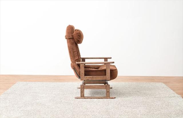 座椅子　ハイバック　リクライニングチェア　回転式　コーヒー 座椅子 回転 肘付き 通販 LZ-4742 回転座椅子 高座椅子 回転いす 回転