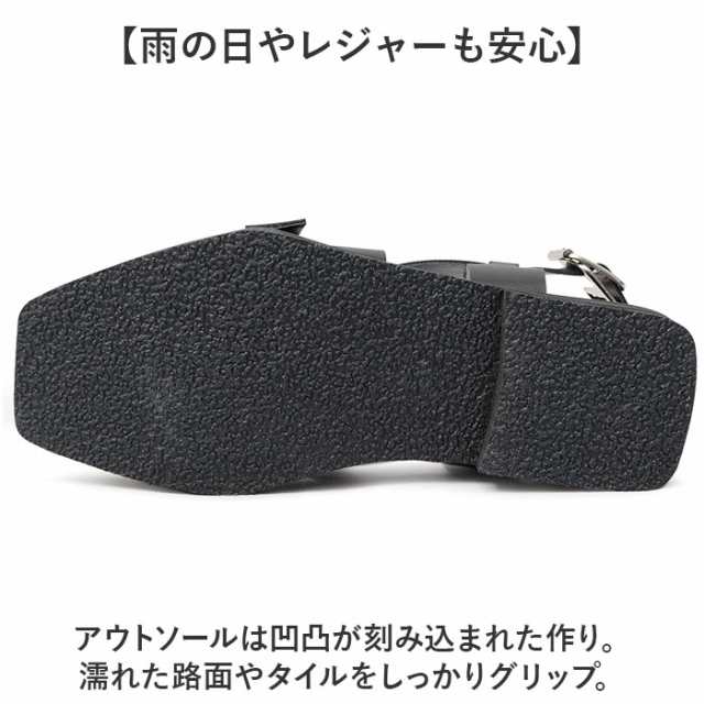 グラベラ サンダル glabella GLBT-290 通販 ストラップサンダル メンズ ベルトサンダル おしゃれ ブランド くつ クツ オシャレ 歩きやすい ブラック 黒 フェイクレザー 合皮 PUレザー 夏 流行る カジュアル 大人 紳士靴 シンプルの通販は