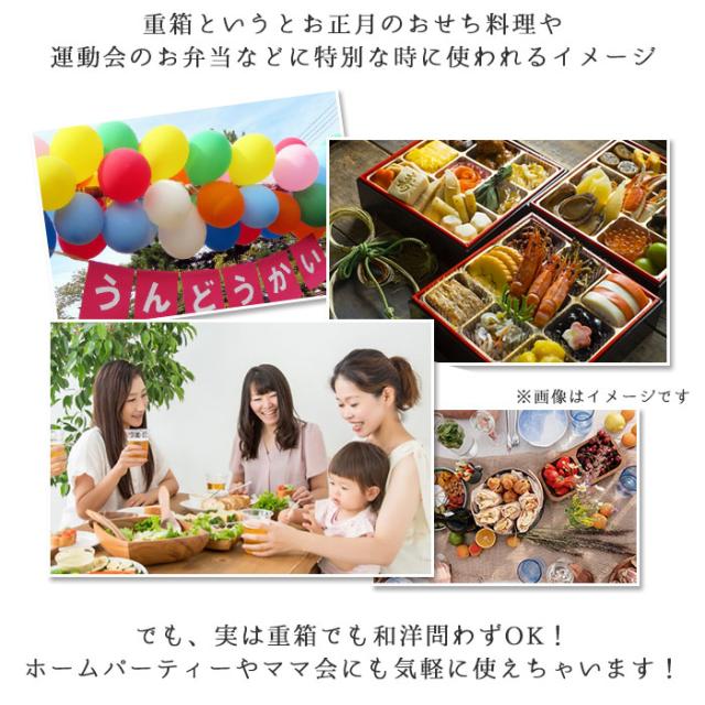 重箱 三段 通販 桜 3段 お重 6寸 ランチボックス ファミリーサイズ お