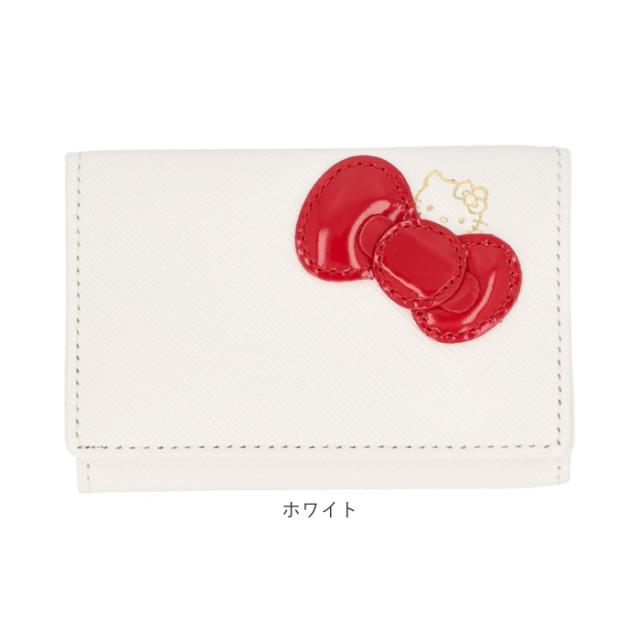 HELLO KITTY ハローキティ 三つ折り財布 通販 折り財布 財布 お財布 おさいふ ウォレット 三つ折り コイン入れ ミニ財布 サイフ キティちゃん キティ 本革 革 レザー かわいい 可愛い リボン カード入れ レディース 通学 通勤 カジュアル