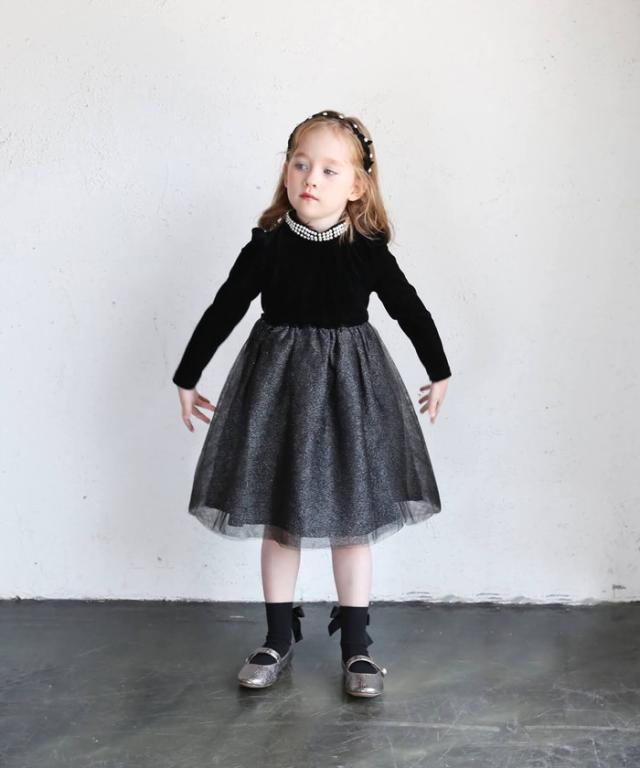 子供 ドレス ワンピース 女の子 通販 キッズ ドレスワンピース 62032302 フォーマルワンピース 長袖 ベロア パール チュールスカート 結婚式 パーティー 発表会 入園 卒園 入学 かわいい オシャレ フォーマル 子ども服 子供服 キッズファッション_1