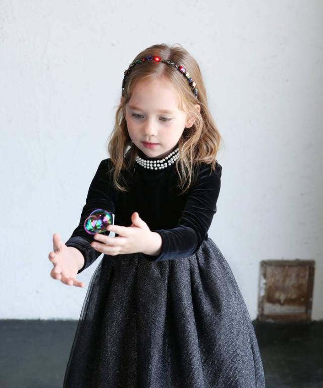 子供 ドレス ワンピース 女の子 通販 キッズ ドレスワンピース 62032302 フォーマルワンピース 長袖 ベロア パール チュールスカート 結婚式 パーティー 発表会 入園 卒園 入学 かわいい オシャレ フォーマル 子ども服 子供服 キッズファッション_9