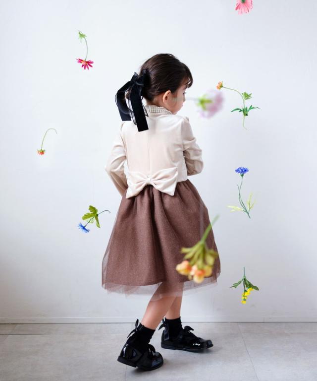 Rora ワンピース 通販 セリーナ ドッキングワンピース 子供服 ワンピ 長袖 フォーマルワンピース パール リボン 女の子 キッズ 子供 こども 子ども 結婚式 パーティー 入園 卒園 入学 おしゃれ かわいい オシャレ 可愛い オールインワン 子ども服 キッズファッション_9