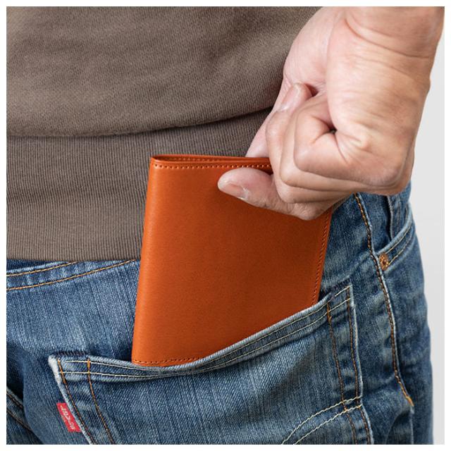 札入れ 小銭入れなし 薄い 通販 二つ折り カード入れ ブランド INNFITH インフィス BORSA2 ボルサ2 551407 イタリアンレザー 革 牛革 レザー 札入れ 2つ カードポケット 8つ スリム 胸ポケット レッド ブラック ブラウン ダークブラウン メンズ シンプル ビジネス_7