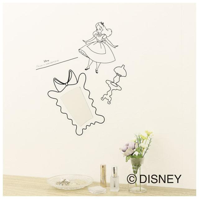 壁掛けミラー ウォールミラー 通販 ディズニー グッズ 鏡 壁 貼る