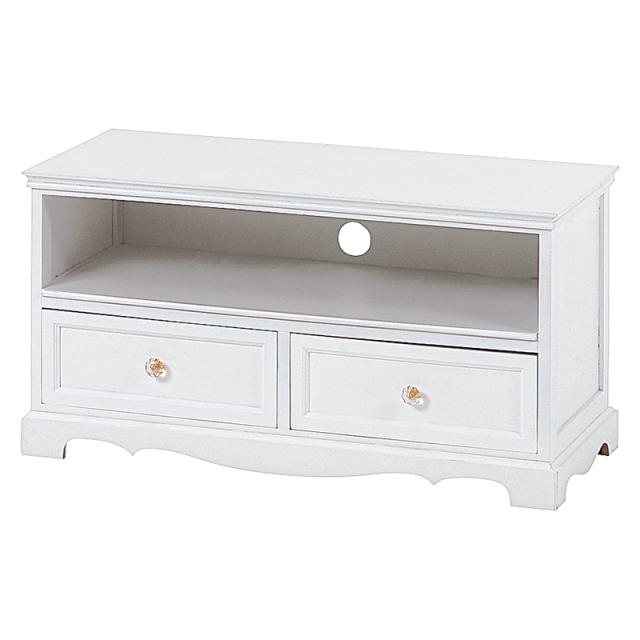 テレビ台 ローボード 通販 MTV-6592WH クリスタル調 取っ手 TV台 テレビボード リビングボード テレビラック ロータイプ 収納 棚 テレビ 引き出し付き 幅80×奥行33.5×高さ42cm 白 おしゃれ クラシック 収納家具 家具 インテリアの通販は 17,990円