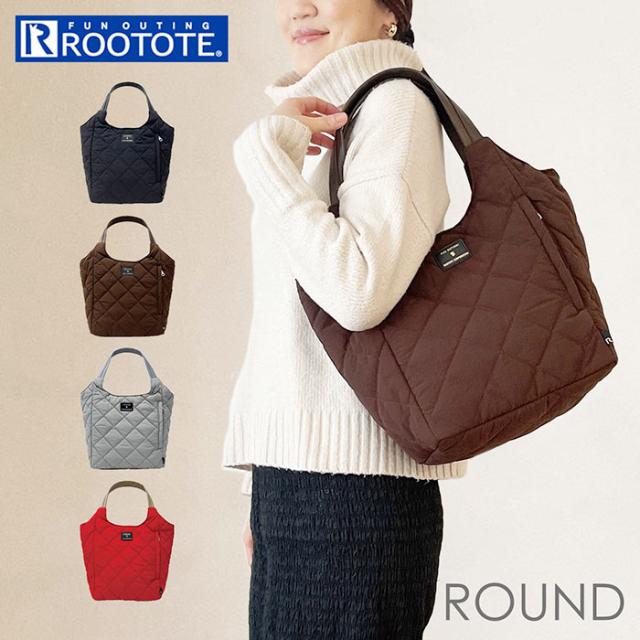 ルートート トートバッグ ROOTOTE 1331 通販 トートバック レディース 通勤 通学 軽量 軽い 撥水 自立 仕切り 肩掛け ナイロン キルティング おしゃれ 可愛い ROUND Parootie Quilt LT.ラウンド.パルーティ.キルト-Cの通販はトートバッグ