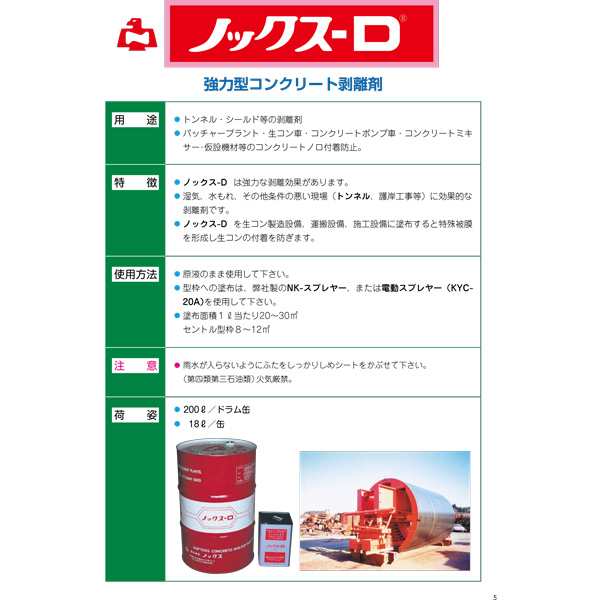 至上 工事資材通販 ガテン市場コンクリート剥離剤 エースワン 200L ノックス 個人宅宅配不可