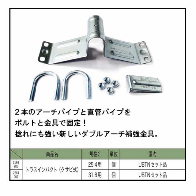 ランキング1位獲得 50個 トラスインパクト くさび式 25用 佐藤産業 ビニールハウス アーチパイプ 固定用 補強 金具 強風 対策 カ施 送料無料 人気ショップが最安値挑戦 Www Supdeco Ma