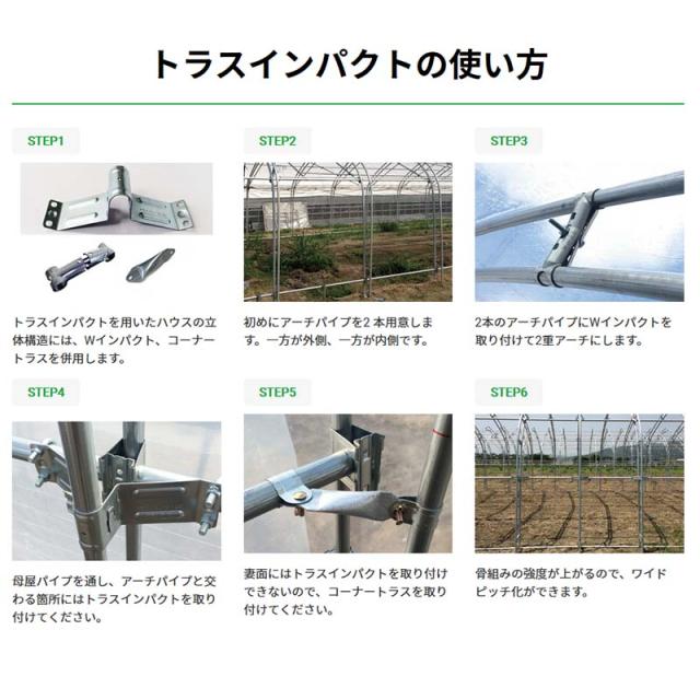 50個 トラスインパクト くさび式 32用 佐藤産業 ビニールハウス アーチパイプ 固定用 補強 金具 強風 対策 カ施 送料無料 代引不可の通販はau Pay マーケット 株式会社プラスワイズ Au Pay マーケット店