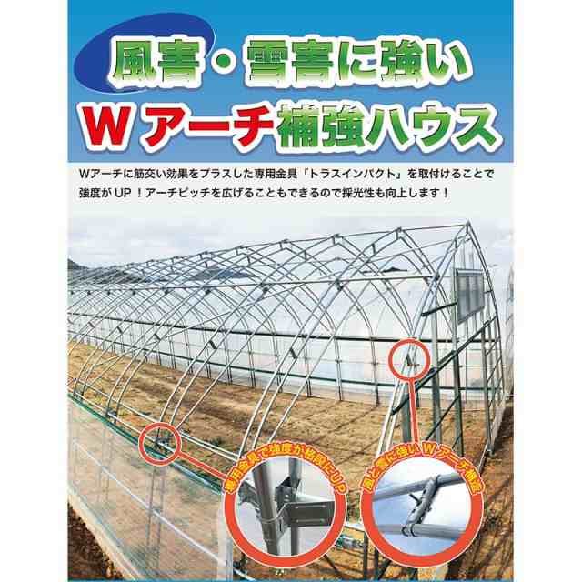 50個] トラスインパクト (くさび式) 25用 佐藤産業 ビニールハウス アーチパイプ 固定用 補強 金具 強風 対策 カ施 送料無料 代引不可の通販はau  PAY マーケット - 株式会社プラスワイズ au PAY マーケット店