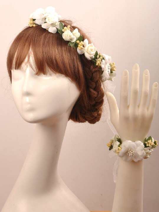 2点セット 髪飾り 腕花セット ウェディング ブライダル ウエディング ヘアアクセサリー ヘッドドレス ５カラー F139 の通販はau Pay マーケット Romanslafina