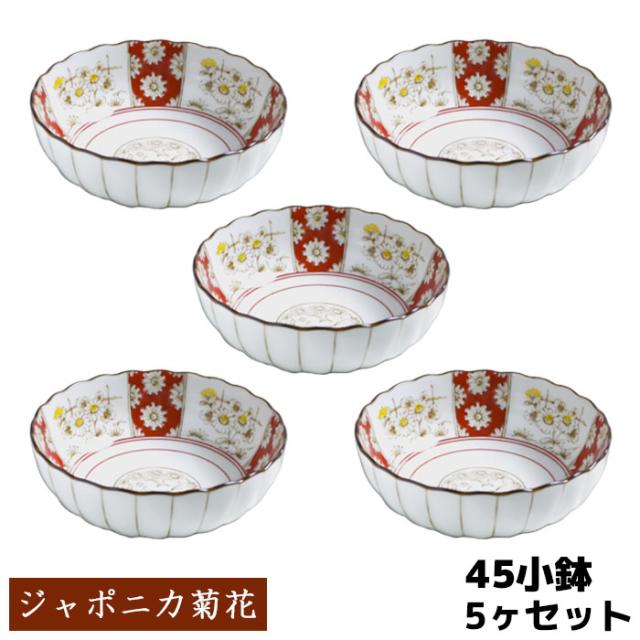 ジャポニカ菊花 45小鉢 5ヶセット 【取寄品】 スモールボウル 取り皿 