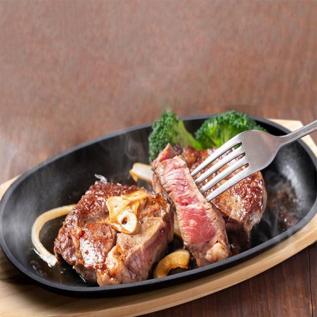 小判ステーキ皿 2枚組 鉄鋳物 敷板ハンドル付き IH対応 【取寄品