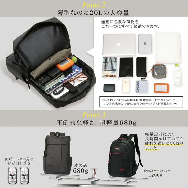 リュック メンズ ビジネス 通勤 ビジネスリュック 薄型 大容量 軽量 撥水 15 6インチ Pc収納 l ぽっきり Sale 送料無料 R Sbp1の通販はau Pay マーケット 財布 バッグ のblue Sincere