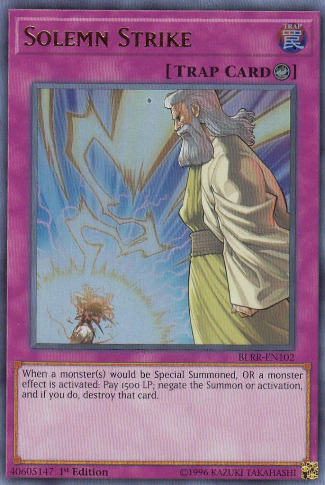 遊戯王 Blrr En102 神の通告 Solemn Strike 英語版 1st Edition ウルトラレア Relentless Revengeの通販はau Pay マーケット 激安トレカのリアライズ