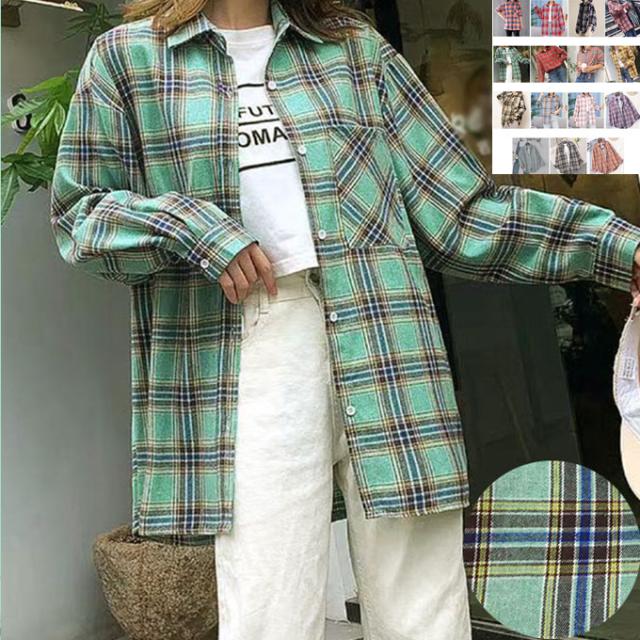 春 秋 冬 レディース トップス チェックシャツ ライトフランネル シャツ 薄手 ライトネルシャツ 微起毛 薄起毛 ビックシャツ ドロップシの通販はau Pay マーケット ｓａｋｕｒａファッション