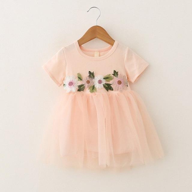 ワンピース ベビー キッズ 半袖 ドッキングワンピース クルーネック 花柄 チュールスカート 透け感 かわいい ベビー服 子供服の通販はau Pay マーケット 美良