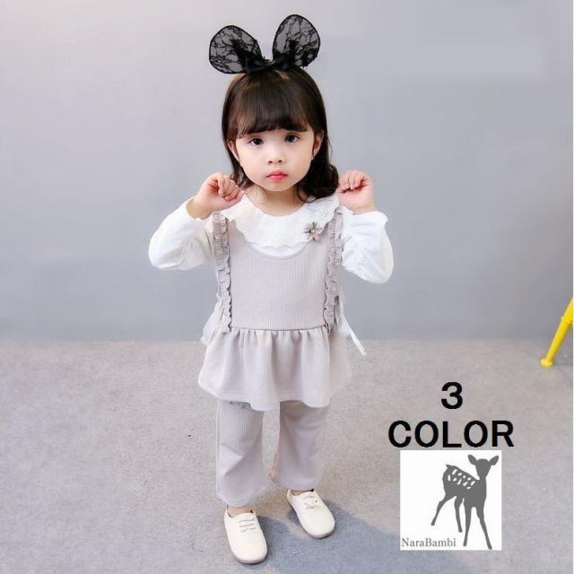 キッズ セットアップ 女の子 かわいい ベビー服 トップス ブラウス シャツ レース パンチングレース ノースリーブ チュニックの通販はau Pay マーケット 美良