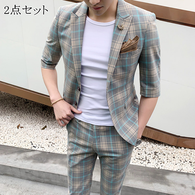 スーツセットアップ メンズ スリーピーススーツ 春秋 夏 2点セットアップ メンズスーツセット スリム 細身 カジュアル 紳士服の通販はau Pay マーケット Search