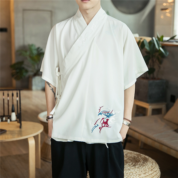 シャツ メンズ 羽織 5分袖 和服風 ゆったり コート 春夏 通気性 日よけ お祭り 薄手 イベント 涼しいの通販はau Pay マーケット Search