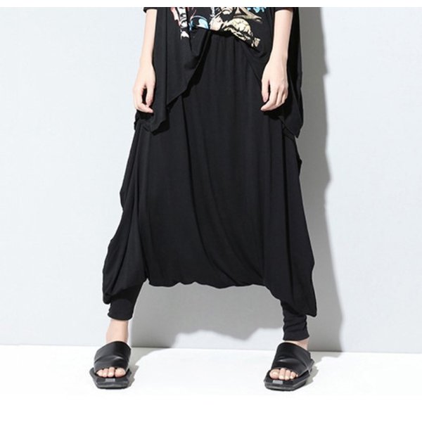 サルエルパンツ スカート風 メンズ レディース ダンスパンツ モード系 オシャレ かっこいい 楽 フリーサイズ の通販はau Pay マーケット Orange Terrace