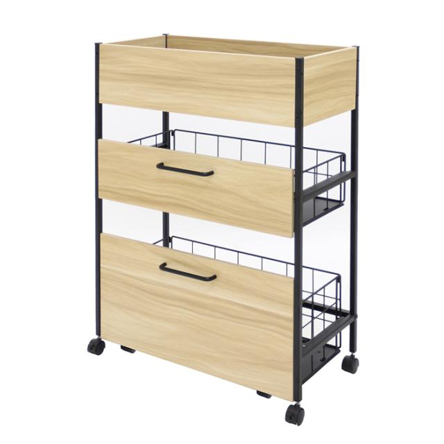 キッチンワゴン キャスター付き 3段 送料無料 テレワーク スチール 木製 アイアン ウッド 収納ラック 収納 大容量 オフィス 事務 シンプの通販はau Pay マーケット ヤマソロ公式 A La Mode