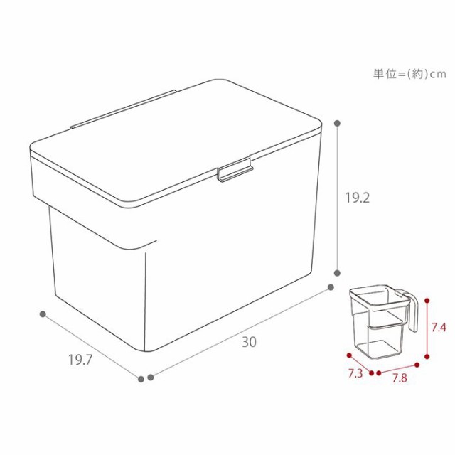 密閉 シンク下 米びつ 5kg 計量カップ付き Tower タワー おしゃれ 米櫃 ライスストッカー 密閉容器 野菜室 保存 パッキン 保存容器 酸化の通販はau Pay マーケット アラモード