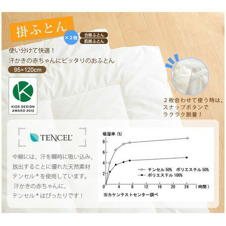 ソレイユ　オーガニック　ベビーふとん8点セット日本製　Priere（プリエール）【送料無料】
