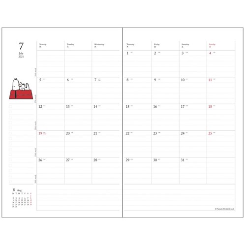 スヌーピー 手帳 21年 A5 スリム マンスリー 月間 ダイアリー 仲間 ピーナッツ 10月始まり 令和3年手帖 予約 メール便可の通販はau Pay マーケット シネマコレクション 5400円以上で送料無料